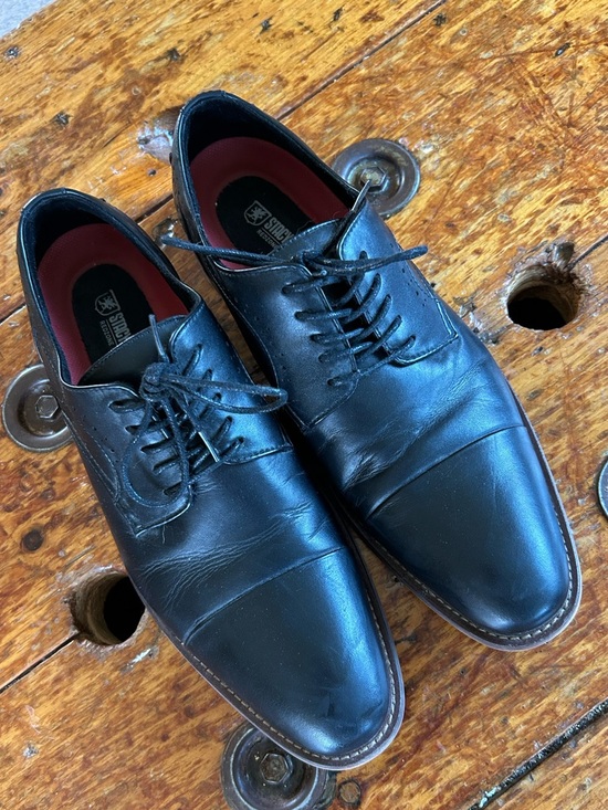Stacy Adams Maddox Cap Toe Oxford - Black with Brown Sole main image 5